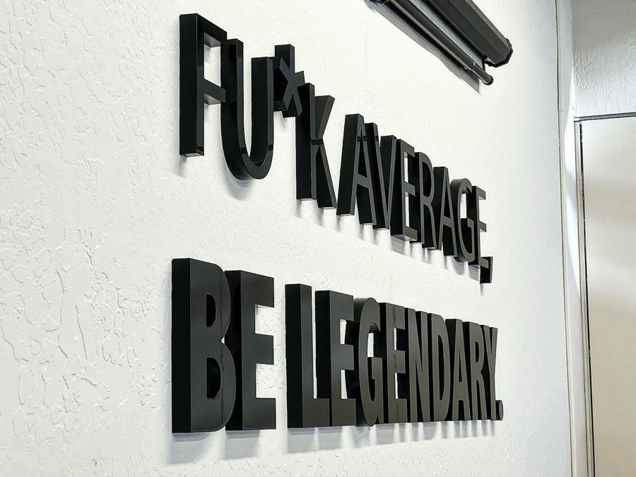 Indoor acrylic sign for a real estate office in San Jose