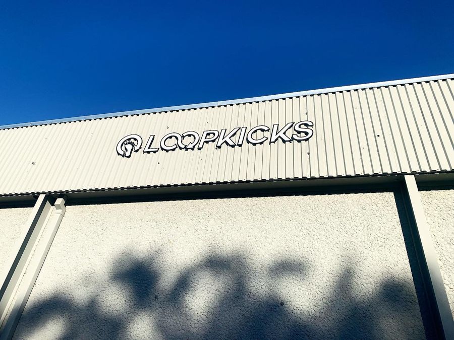Interior business sign for a kids sports gym in San Jose