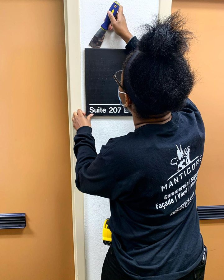 Property signage install at a commercial property in South San Francisco