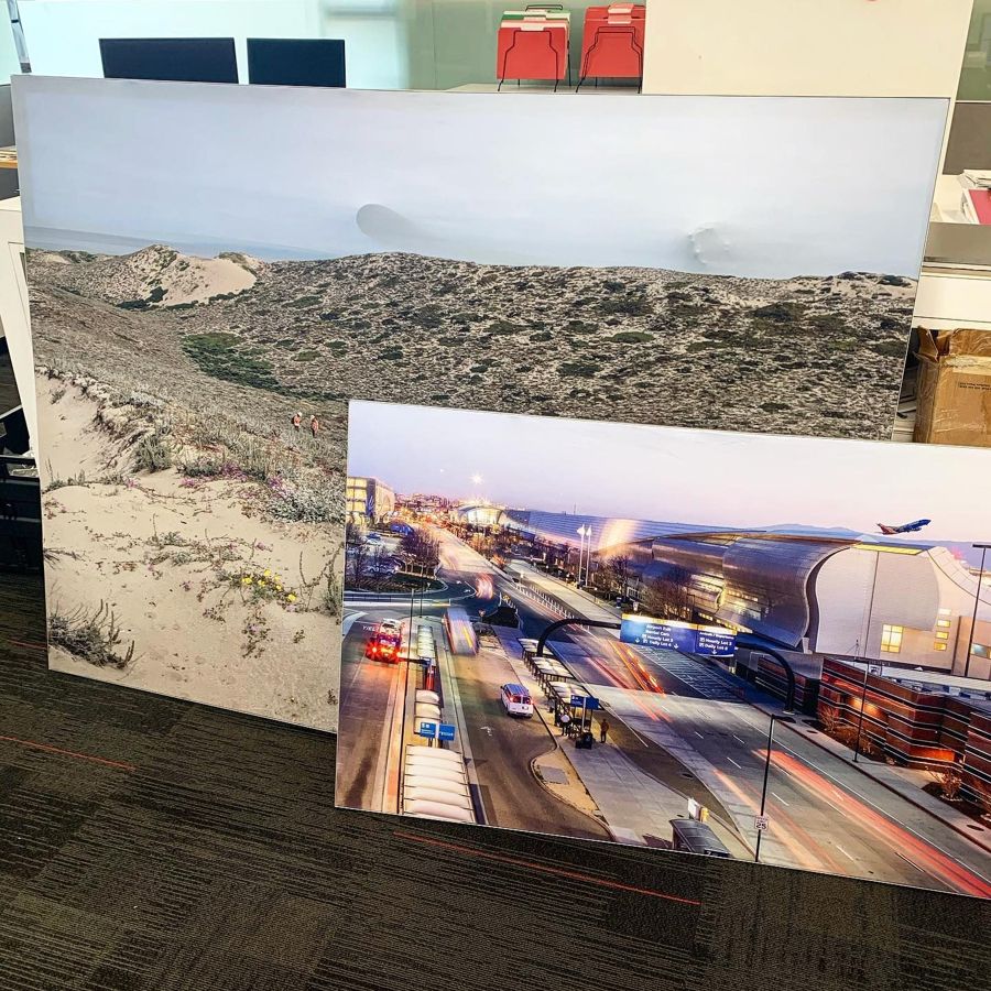 Push-fit fabric graphics in an office in Santa Clara